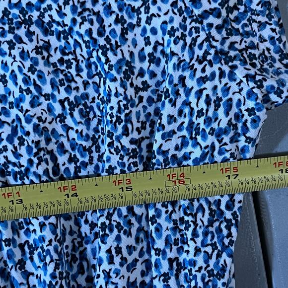 Loft Women's Side Knot Floral Ditsy Print Crewneck Jersey Midi Dress Size XL NWT - Picture 5 of 6